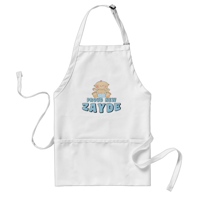 PROUD NEW Zayde Boy Adult Apron (Front)