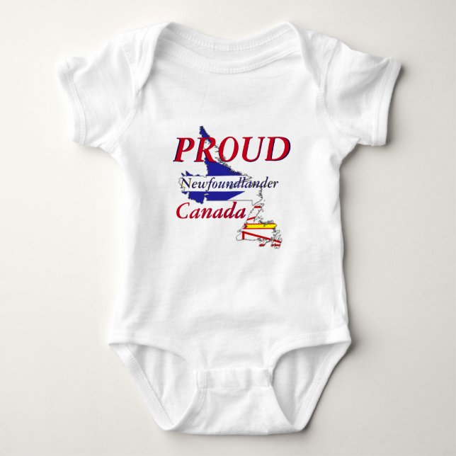 Proud Newfoundlander Newfoundland Canada Baby Bodysuit (Front)