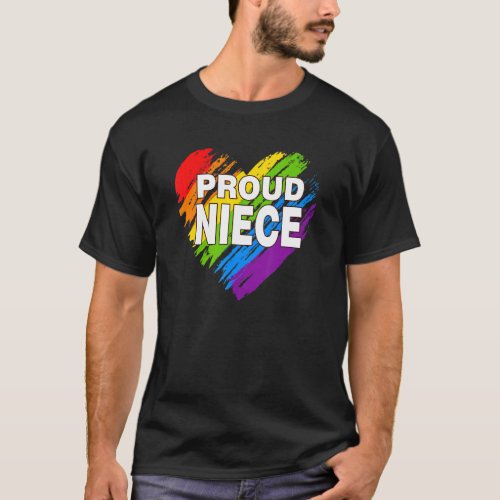 Proud Niece Lgbt Rainbow Gay Pride   Mothers Day T_Shirt