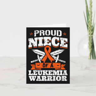 Proud Niece Of A Leukemia Warrior Awareness Blood Card