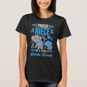 Proud Niece Of A Type 1 Diabetes Elephants Support T-Shirt