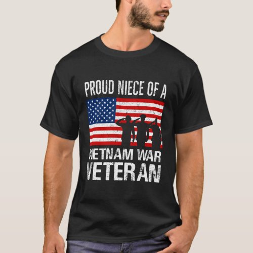 Proud Niece Vietnam War Veteran For Uncle Vet T_Shirt