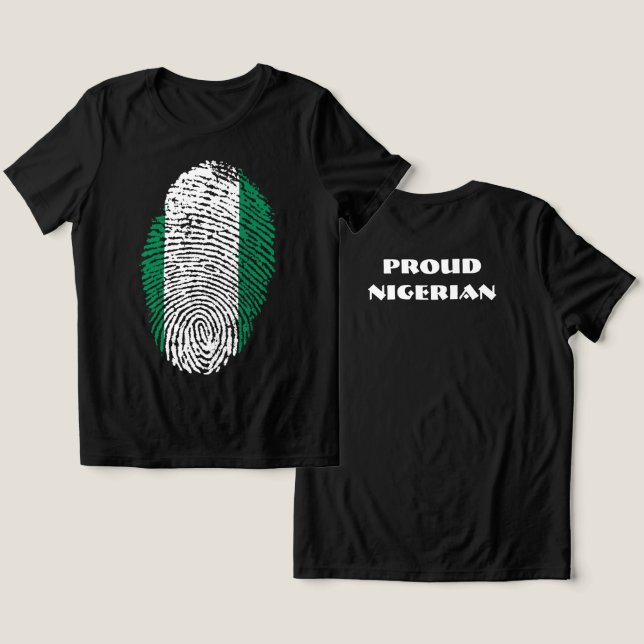 Proud NIGIRIAN Special Gift Black Tourist Classic  Tri-Blend Shirt (Design Front & Back)