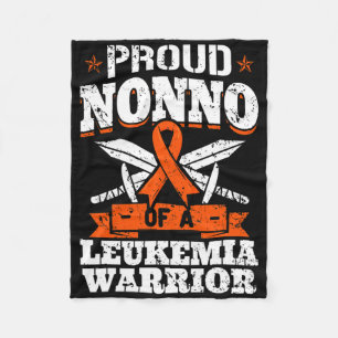 Proud Nonno Of A Leukemia Warrior Grandpa Awarenes Fleece Blanket