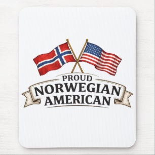 Proud Norwegian American Mouse Pad