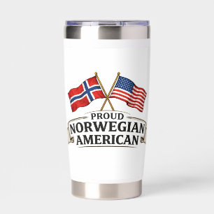 Proud Norwegian American Stainless Steel Tumbler