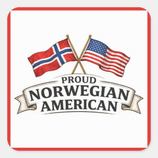 Proud Norwegian American Stickers