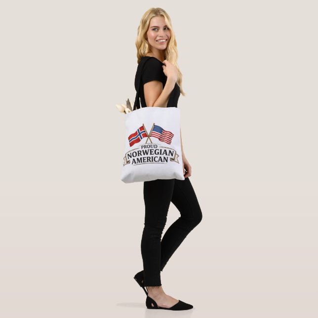 Proud Norwegian American Tote Bag (On Model)