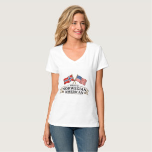 Proud Norwegian American Womens T-Shirt