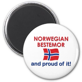Proud Norwegian Bestemor (grandmother) Magnet by worldshop at Zazzle