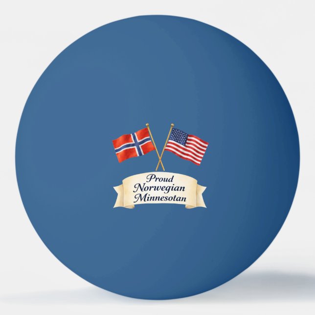 Proud Norwegian Minnesotan Heritage Ping Pong Ball (Front)