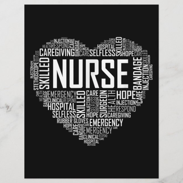 Proud Nurse Heart Love Appreciation Letterhead (Front)