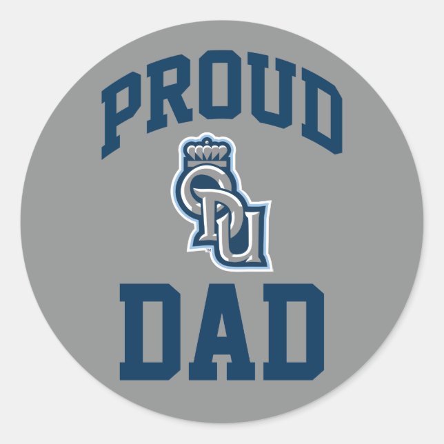 Proud ODU Dad Classic Round Sticker (Front)