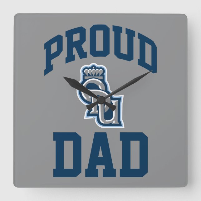 Proud ODU Dad Square Wall Clock (Front)