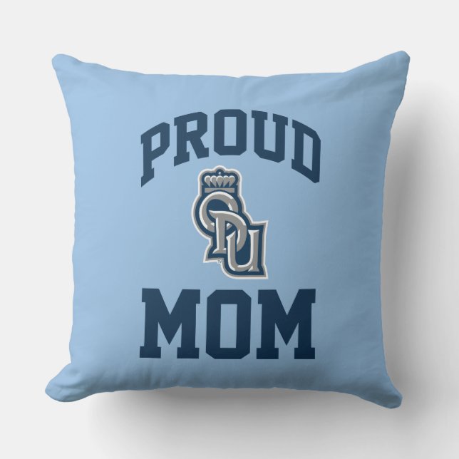 Proud ODU Mom Throw Pillow (Front)