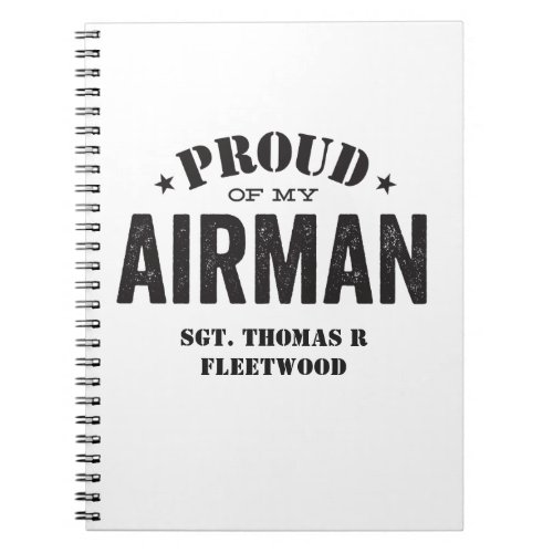 Proud of My Airman Notebook