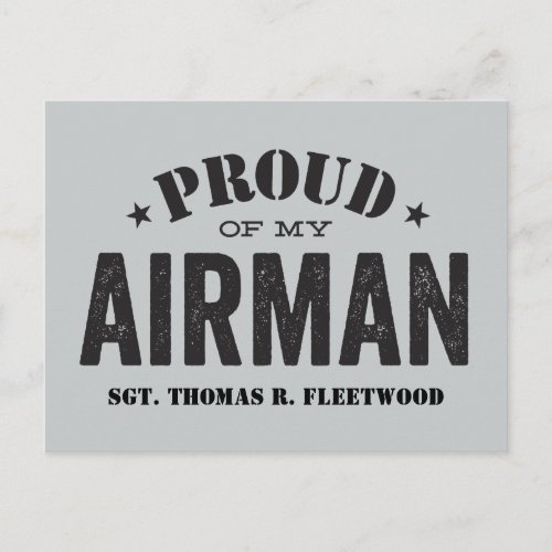 Proud of My Airman Postcard