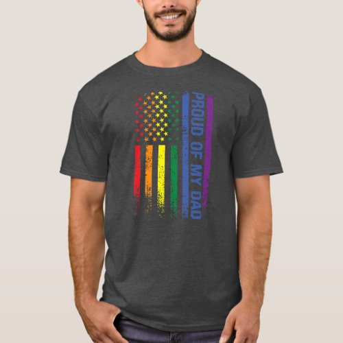 Proud of my dad LGBTQ CSD gay pride  T_Shirt