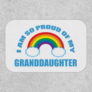 Proud of My Granddaughter Rainbow Grandparent Patch