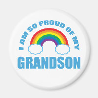 Proud of My Grandson Rainbow Grandparents