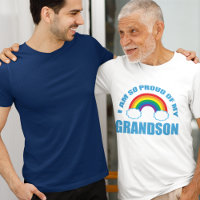 Proud of My Grandson Rainbow Grandparents
