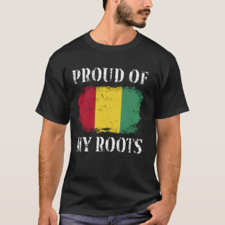 Proud Of My Guinean Roots Guinean Flag Guinea T-Shirt