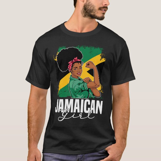Proud Of My Jamaican Roots Jamaica BHM BLM Pride A T-Shirt (Front)