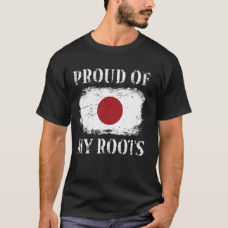 Proud Of My Japanese Roots Japanese Flag Japan T-Shirt