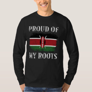 Proud Of My Kenyan Roots Kenyan Flag Kenia T-Shirt