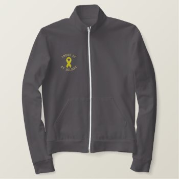 Proud Of My Soldier Embroidered Jacket by brannye at Zazzle