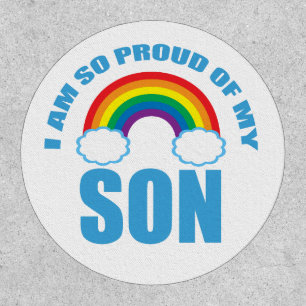 Proud of My Son Rainbow Gay Pride Parent Patch