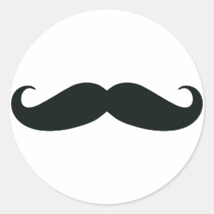 Proud of my Stache....Mustache Classic Round Sticker