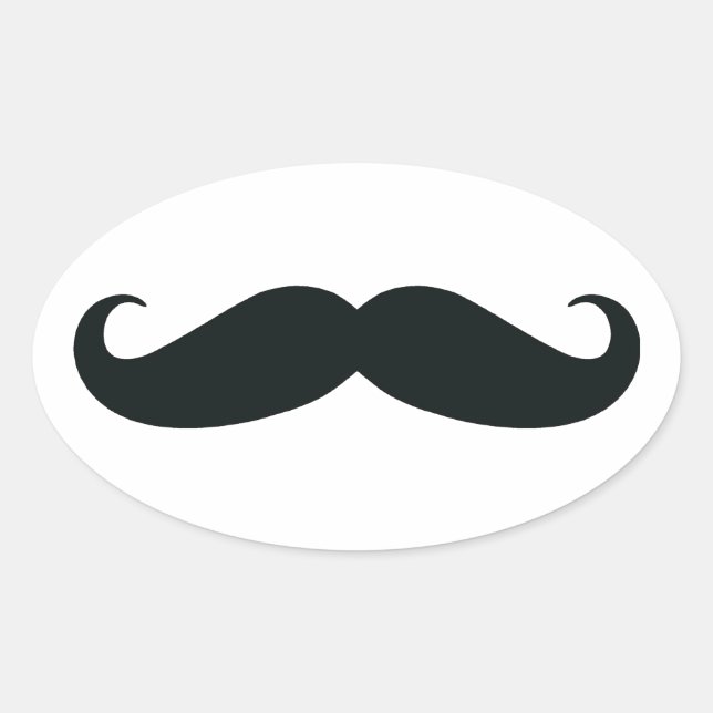 Proud of my Stache....Mustache Oval Sticker (Front)