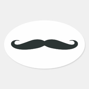 Proud of my Stache....Mustache Oval Sticker