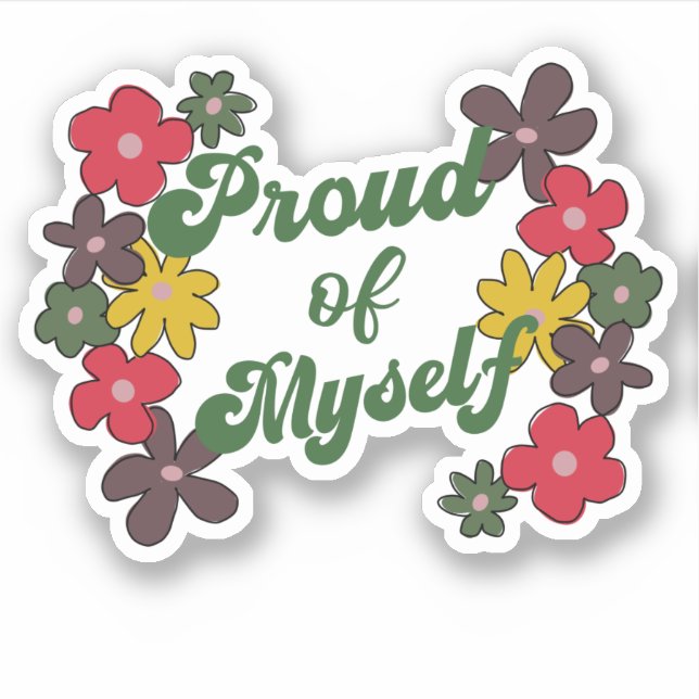 Proud of Myself Goal Getter Sticker (Front)