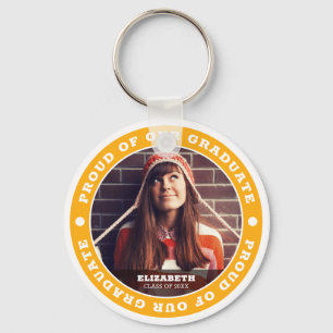 Proud of our Graduate 20XX Graduation Photo Keychain