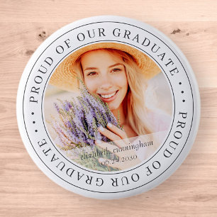 Proud of our Graduate 20XX Modern Graduation Photo Button