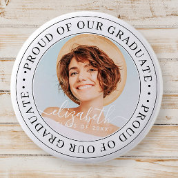 Proud of our Graduate 20XX Modern Graduation Photo Button