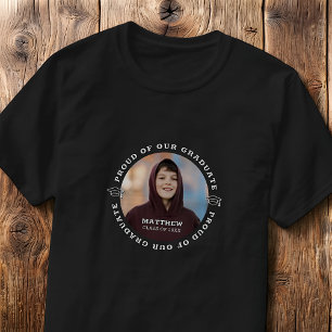 Proud of our Graduate 20XX Modern Graduation Photo T-Shirt
