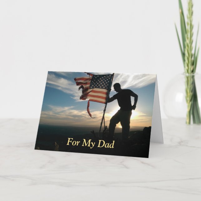 Proud of You Military Father's Day Card (Front)