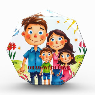 proud of your child add artwork to this cute  acrylic award