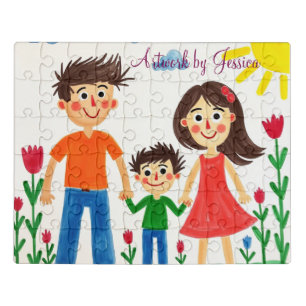 Proud of your  Child's artwork painting  Jigsaw Puzzle