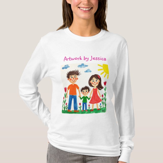 Proud of your  Child's artwork painting  T-Shirt (Front)