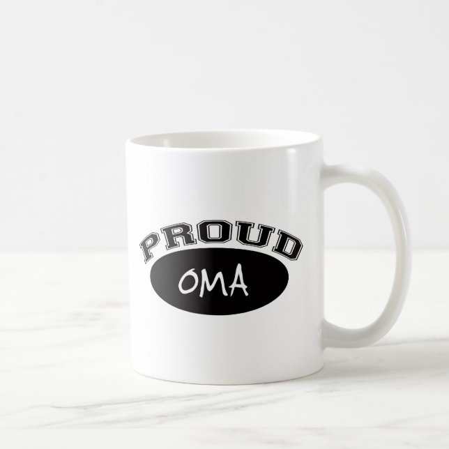 Proud Oma (Black) Coffee Mug (Right)