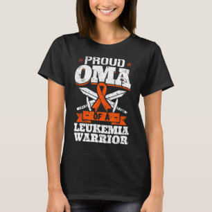 Proud Oma Of A Leukemia Warrior Grandma Awareness T-Shirt