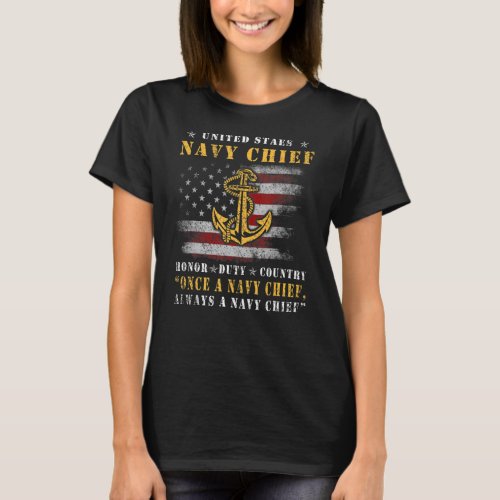  Proud Once a Navy Chief Always a Navy Chief T_Shirt