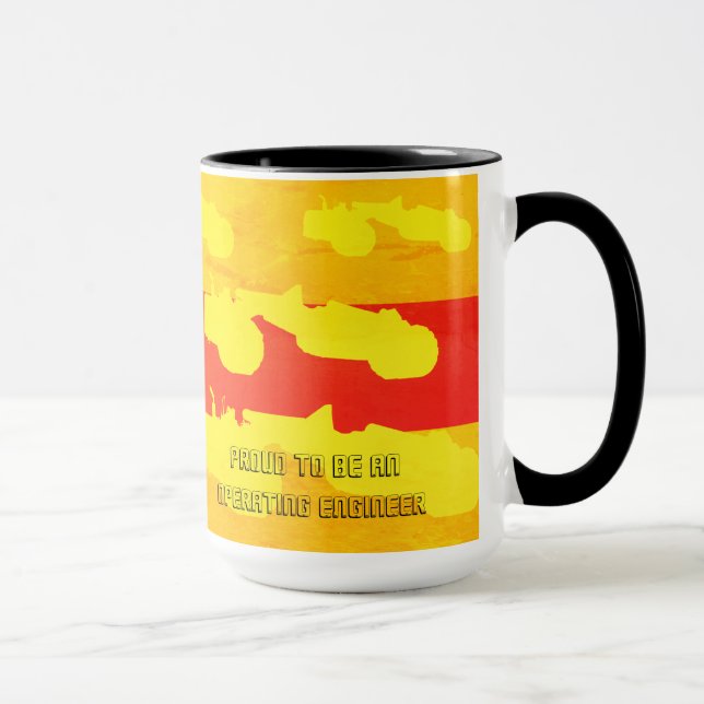 PROUD OPERATING ENGINEER SOUTHWEST COLORS SCRAPER MUG (Right)