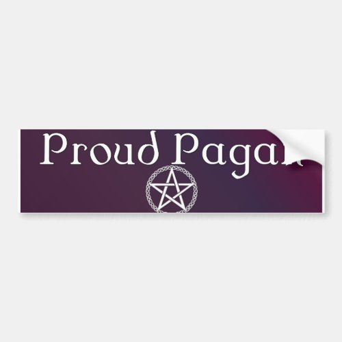Proud Pagan bumper sticker