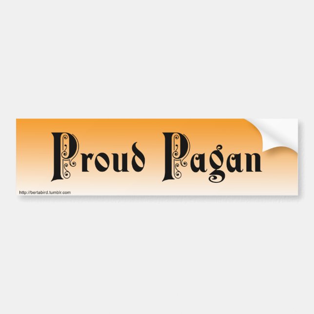 PROUD PAGAN bumper sticker (Front)