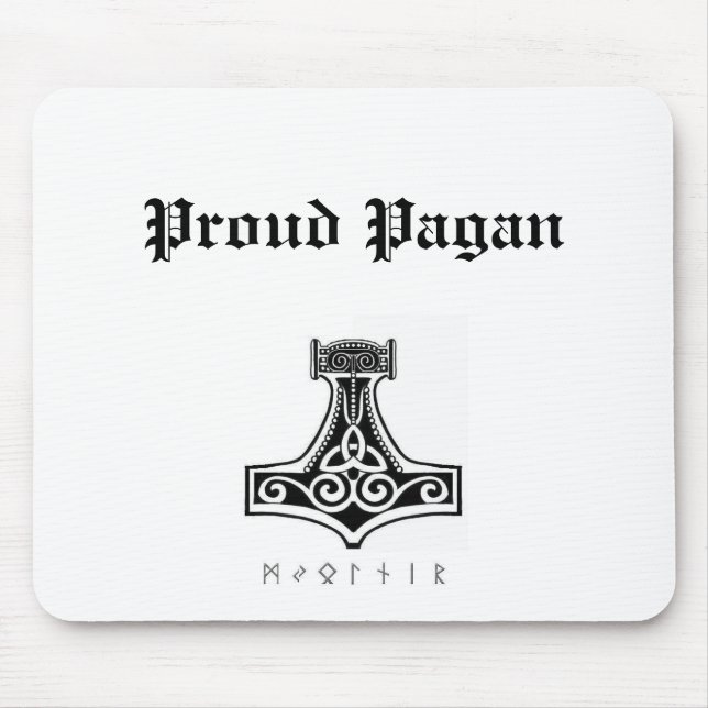 Proud Pagan Mousepad (Front)